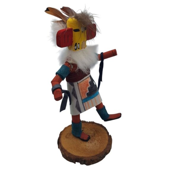 Kachina Handmade Doll Signed 7 Inch Hilil AM Native American Indian Art Wood - Picture 4 of 10